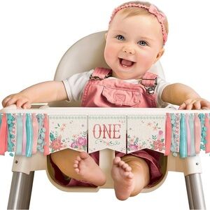 Baby's 1st Birthday Celebration High Chair Decoration - 38"